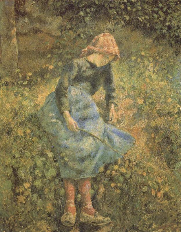 Camille Pissarro The Shepherdess Norge oil painting art
